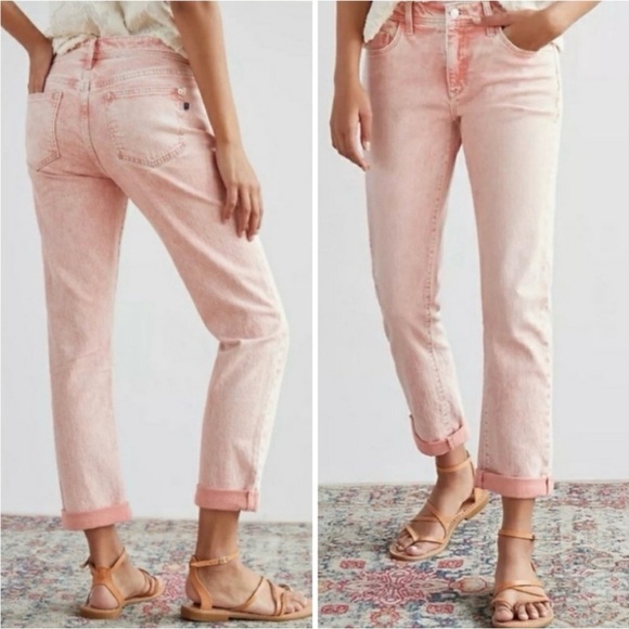 Pilcro Pink Slim Boyfriend Jeans Size 29 - Picture 4 of 7